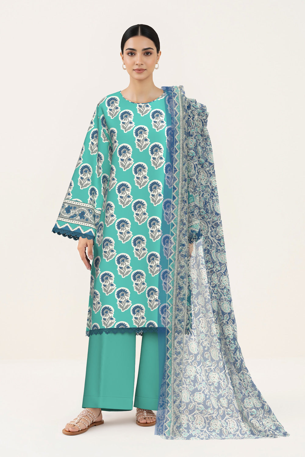 3 Piece Printed Lawn Suit